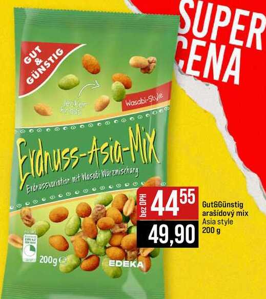 Gut&Günstig arašídový mix Asia style 200 g