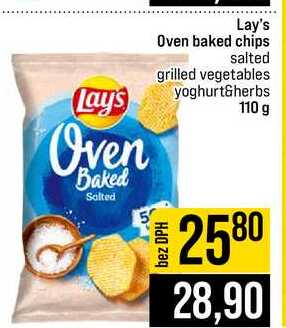 Lay's Oven Baked chips salted grilled vegetables yoghurt herbs 110 g