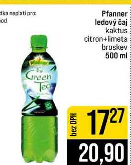 Pfanner ledový čaj kaktus citron+limeta broskev 500 ml