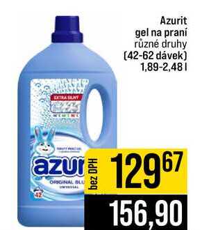 Azurit gel na praní různé druhy 42-62 dávek 1,89-2,48l