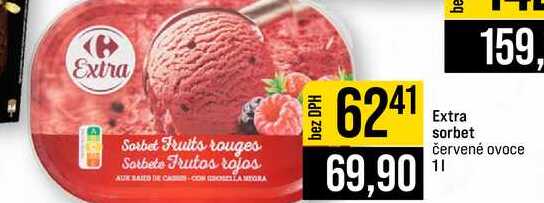 Extra sorbet červené ovoce 1l