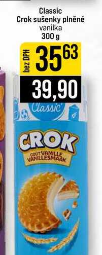 Classic Crok sušenky plněné vanilka 300 g