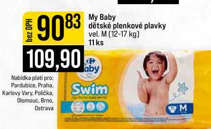 My Baby dětské plenkové plavky vel. M 12-17 kg