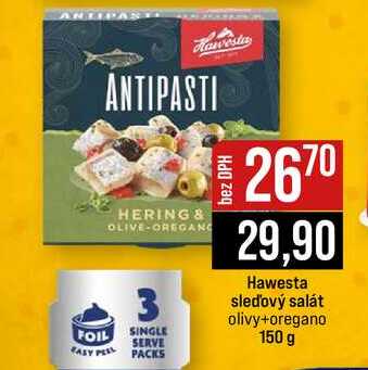 Hawesta sledový salát olivy+oregano 150 g