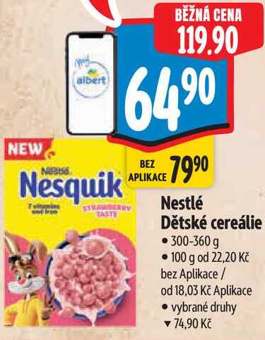 Nestlé Dětské cereálie, 300-360 g