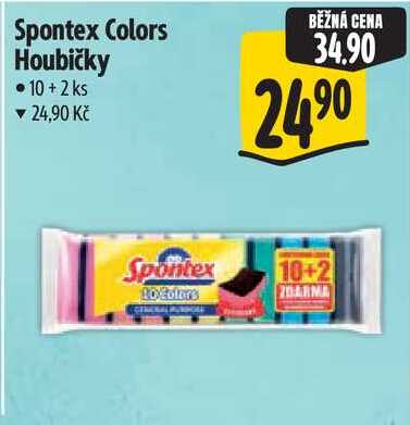 Spontex Colors Houbičky, 10+2 ks 