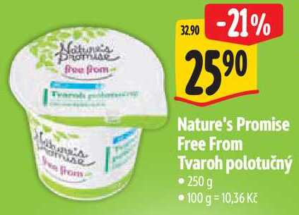 Nature's Promise Free From Tvaroh polotučný, 250 g