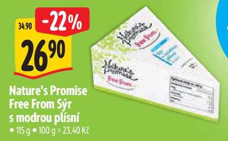 Nature's Promise Free From Sýr s modrou plísní, 115 g 