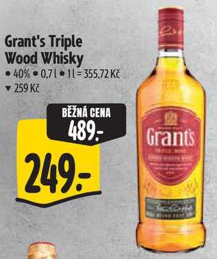 Grant's Triple Wood Whisky, 0,7 l