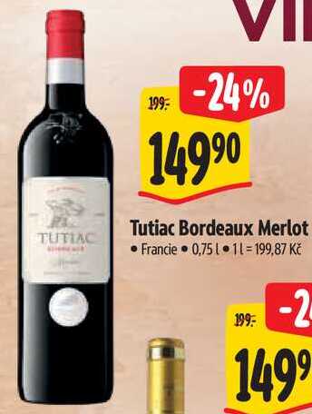Tutiac Bordeaux Merlot, 0,75 l