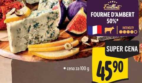 FOURME D'AMBERT 50%, cena za 100 g  