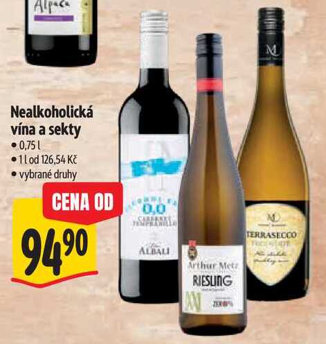 Nealkoholická vína a sekty, 0,75 l
