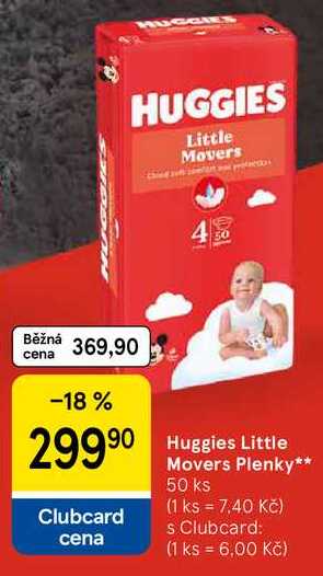 Huggies Little Movers Plenky, 50 ks
