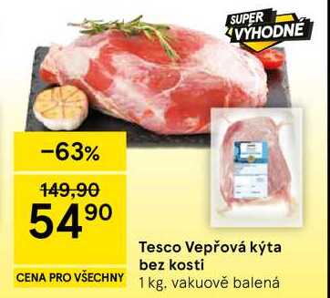 Tesco Vepřová kýta bez kosti, 1 kg