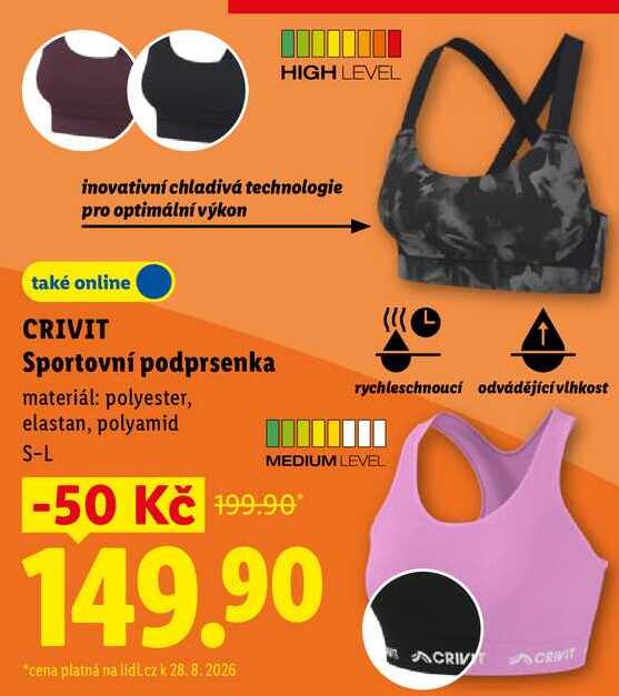 CRIVIT Sportovní podprsenka