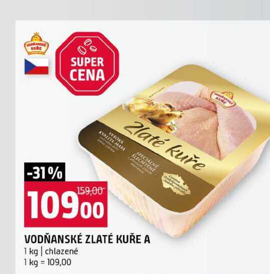 VODŇANSKÉ ZLATÉ KUŘE A 1 kg chlazené