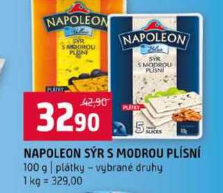 NAPOLEON SÝR S MODROU PLÍSNÍ 100 g plátky vybrané druhy