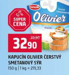 KAPUCÍN OLIVIER ČERSTVÝ SMETANOVÝ SÝR 150 g