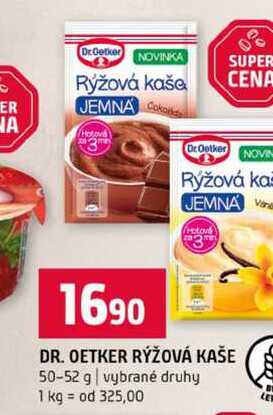 DR. OETKER RÝŽOVÁ KAŠE 50-52 g vybrané druhy
