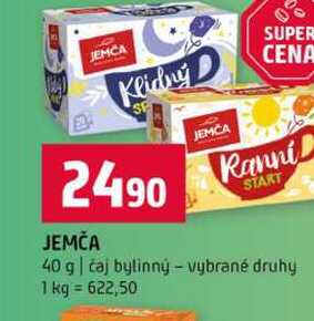 JEMČA 40 g čaj bylinný vybrané druhy 