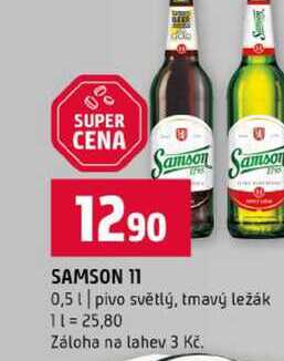 SAMSON 11 0,5l pivo světlý, tmavý ležák 
