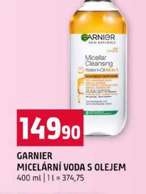 GARNIER MICELÁRNÍ VODA S OLEJEM 400 ml