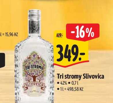  Tri stromy Slivovica 0,7 l