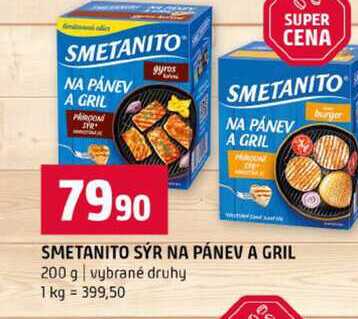 SMETANITO SÝR NA PÁNEV A GRIL 200 g vybrané druhy