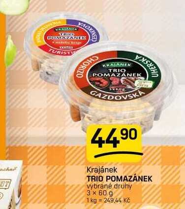 TRIO POMAZÁNEK vybrané druhy 3 x 60 g
