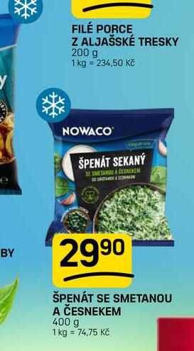 ŠPENÁT SE SMETANOU A ČESNEKEM 400 g
