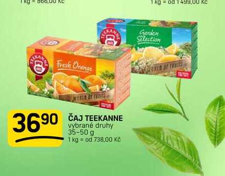 ČAJ TEEKANNE vybrané druhy 35-50 g