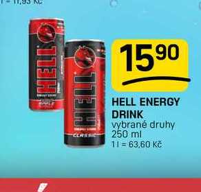 HELL ENERGY DRINK vybrané druhy 250 ml