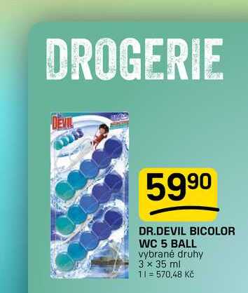 DR.DEVIL BICOLOR WC 5 BALL vybrané druhy 3 x 35 ml 