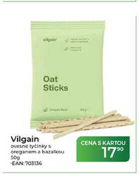 Vilgain ovesné tyčinky s oreganem a bazalkou 50g