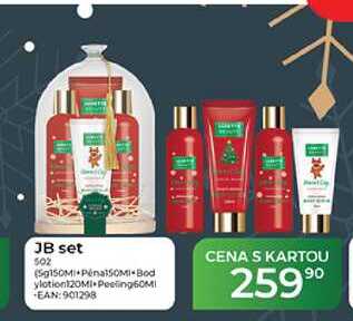 JB set (150ml Pěna 150ml Body lotion, 120 ml peeling)
