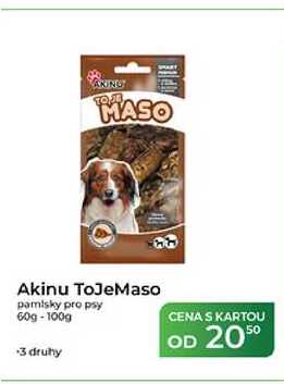 Akinu ToJeMaso pamlsky pro psy 60g-100g