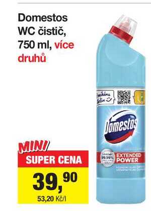 Domestos WC čistič, 750 ml