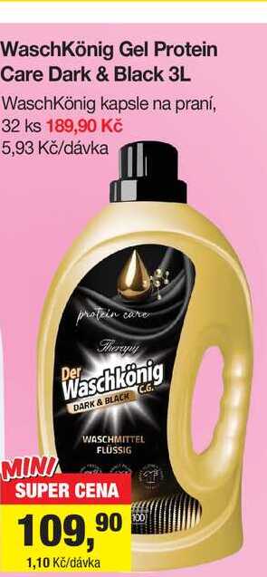 Waschkönig Gel Protein Care Dark & Black 3L