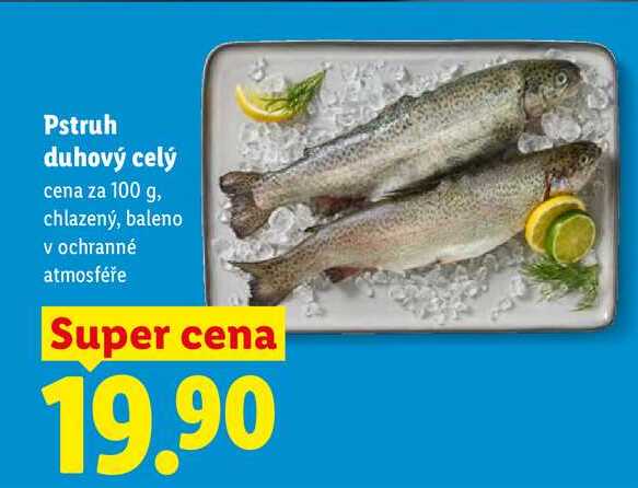 Pstruh duhový celý, cena za 100 g