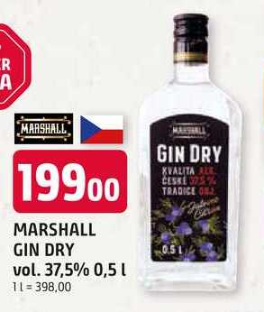 MARSHALL GIN DRY vol. 37,5% 0,5l