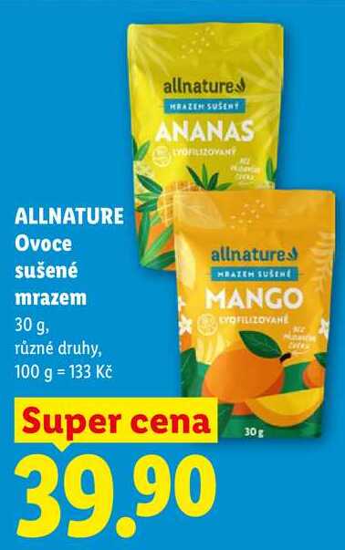 ALLNATURE Ovoce sušené mrazem, 30 g