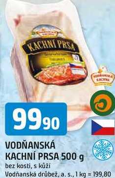 VODŇANSKÁ KACHNÍ PRSA 500 g bez kosti, s kůží