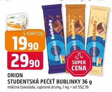 ORION STUDENTSKÁ PEČEŤ BUBLINKY 36 g