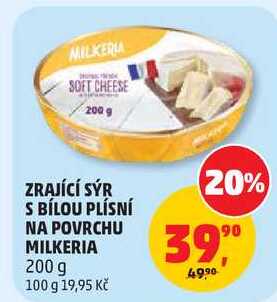 ZRAJÍCÍ SÝR S BÍLOU PLÍSNÍ NA POVRCHU MILKERIA, 200 g