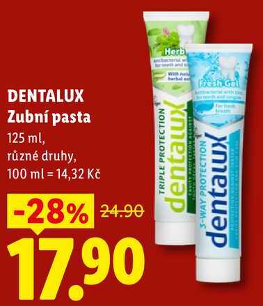 DENTALUX Zubní pasta, 125 ml