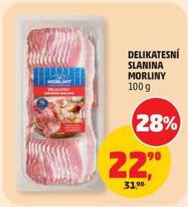 DELIKATESNÍ SLANINA MORLINY, 100 g