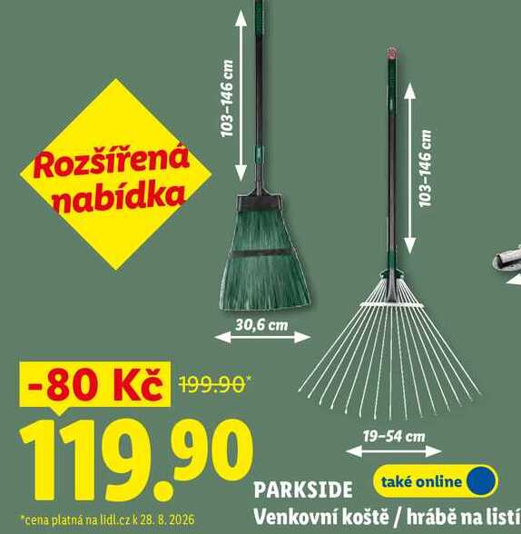 PARKSIDE Venkovní koště/hrábě na listí 