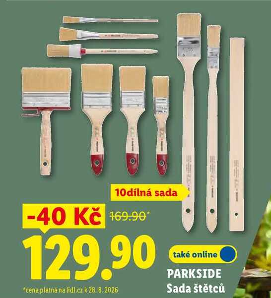 PARKSIDE Sada štětců, 10dílná sada