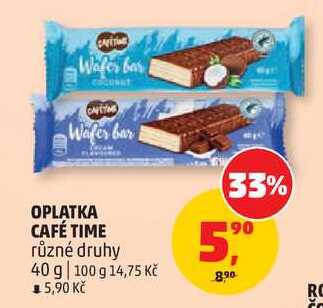 OPLATKA CAFÉ TIME různé druhy, 40 g