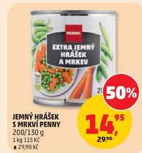 JEMNÝ HRÁŠEK S MRKVÍ PENNY, 200/130 g  